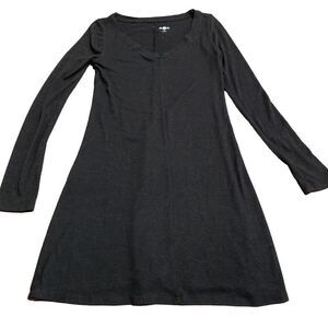 SO Black V-neck Stretch Sweater T-Shirt Mini Dress XS